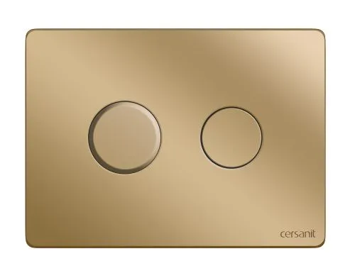 Купить Кнопка ACCENTO CIRCLE для AQUA пневматическая пластик золотой матовый A69084, Cersanit в Санкт-Петербурге | Плитбург