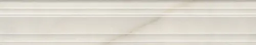 Бордюр BLF001R Багет Греппи белый глянцевый 40x7,3x2,7, Kerama Marazzi (Керама Марацци)