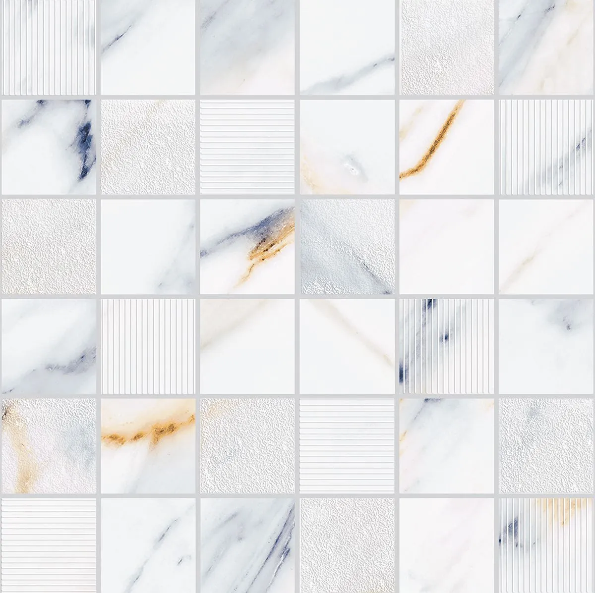 Мозаика 588143003 Calacatta Fantasy (Калакáтта Фэ́нтэзи) Mosaic 30х30, Eletto Ceramica (Элетто Керамика)