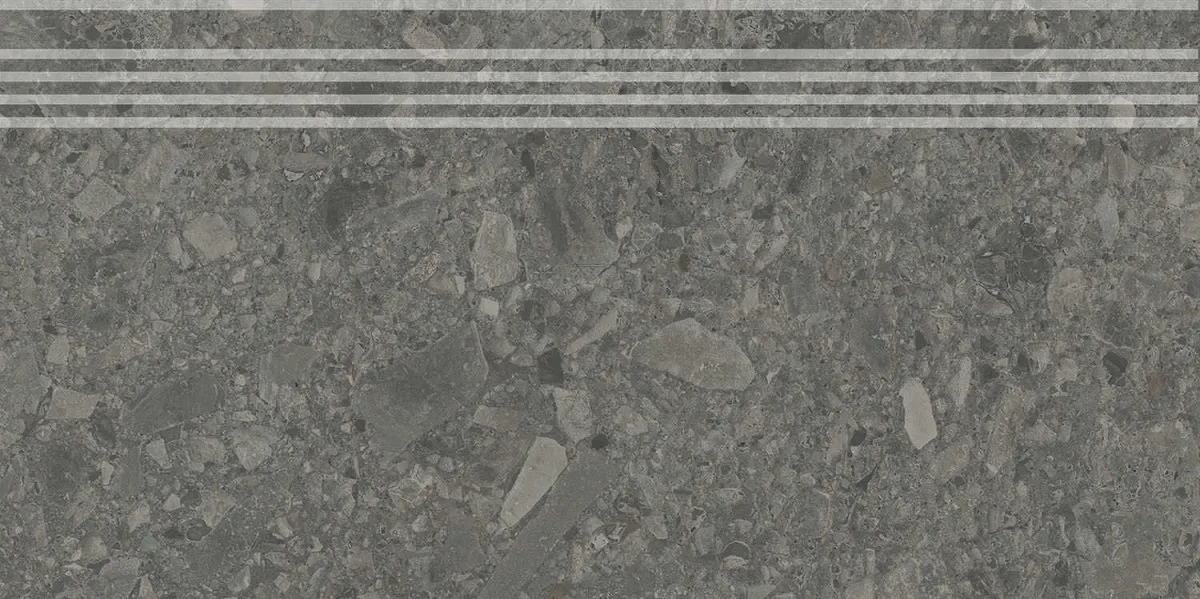 Ступень DD606220R\GR Чеппо ди Гре антрацит матовый обрезной 30x60x0,9, Kerama Marazzi (Керама Марацци)