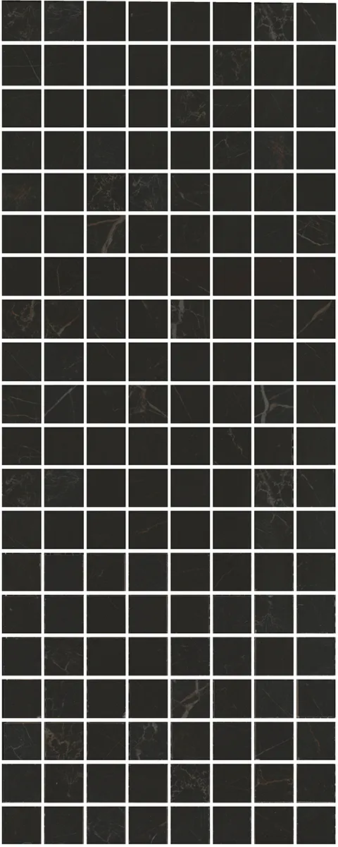 Декор MM7204 Алькала черный мозаичный глянцевый 20x50x0,8, Kerama Marazzi (Керама Марацци)
