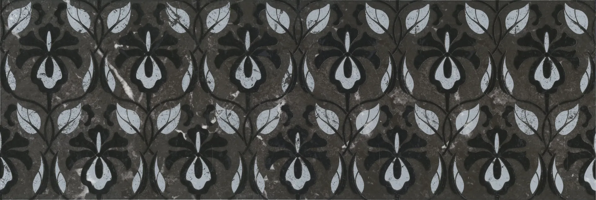  Декор KMD3STA031BR Тубкаль чёрный глянцевый обрезной 30x89,5x0,9, Kerama Marazzi (Керама Марацци)