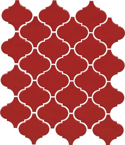 Плитка 65013 Арабески Авейру мозаичный красный глянцевый 26x30x0,7, Kerama Marazzi (Керама Марацци)