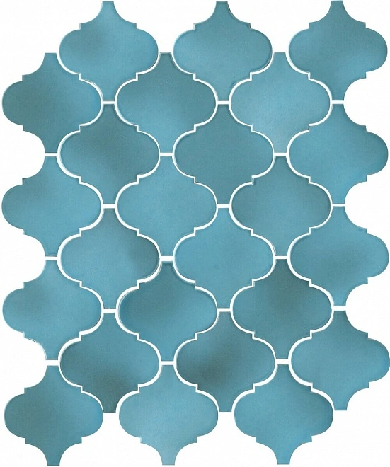 Плитка 65005 Арабески Майолика голубой глянцевый 26x30x0,7, Kerama Marazzi (Керама Марацци)