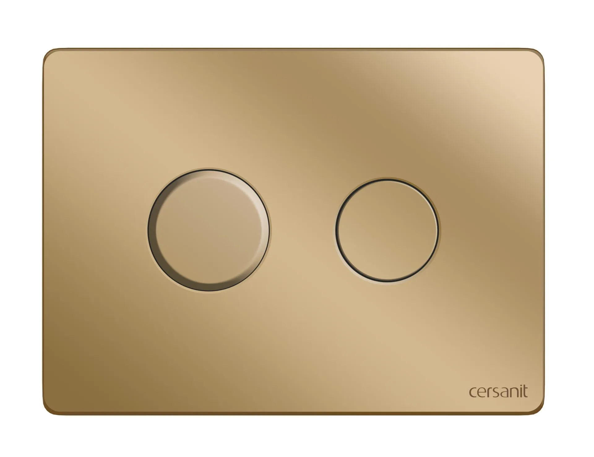 Кнопка ACCENTO CIRCLE для AQUA пневматическая пластик золотой матовый A69084, Cersanit