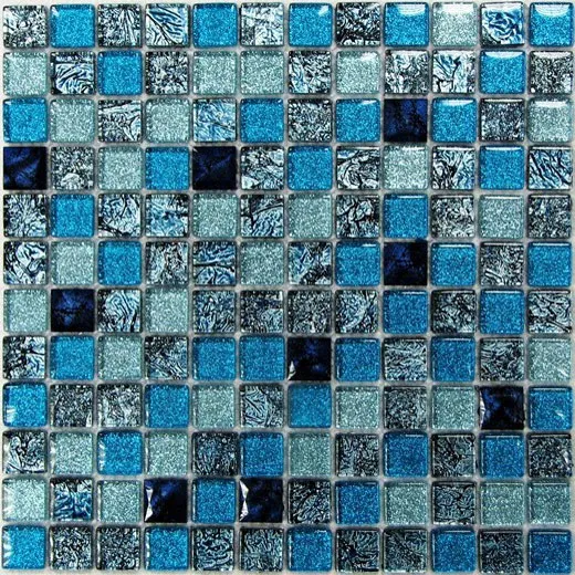  Satin Blue мозаика стеклянная 30х30, Bonaparte (Бонапарт)