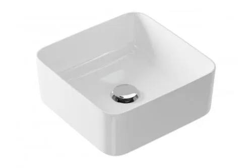 Раковина на столешницу CREA 35 SQUARE 0 отв., белый UM-CRE35/1-oc-S, Cersanit