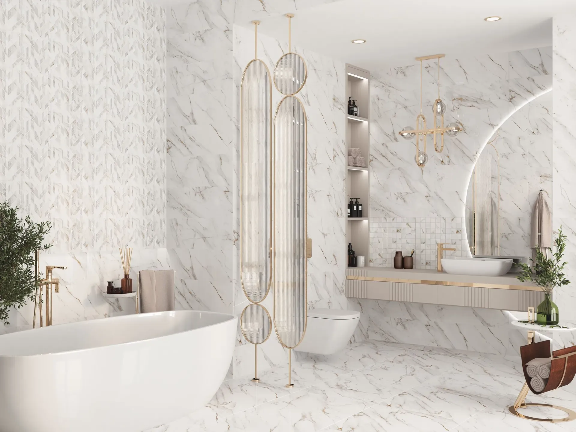 Коллекция плитки Calacatta Grey (Калакáтта Грэй) 24,2х70, Eletto Ceramica (Элетто Керамика)