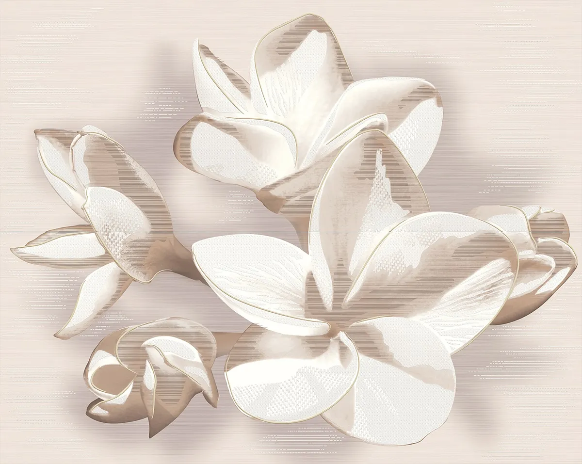 Панно 584192004 Amati (Амати) Plumeria Beige бежевый 50,5х40,2, Azori (Азори)