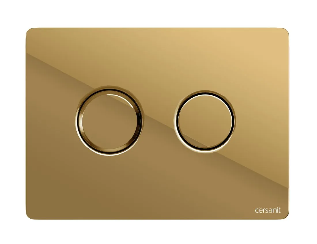 Кнопка ACCENTO CIRCLE для AQUA пневматическая пластик золотой глянцевый A69083, Cersanit