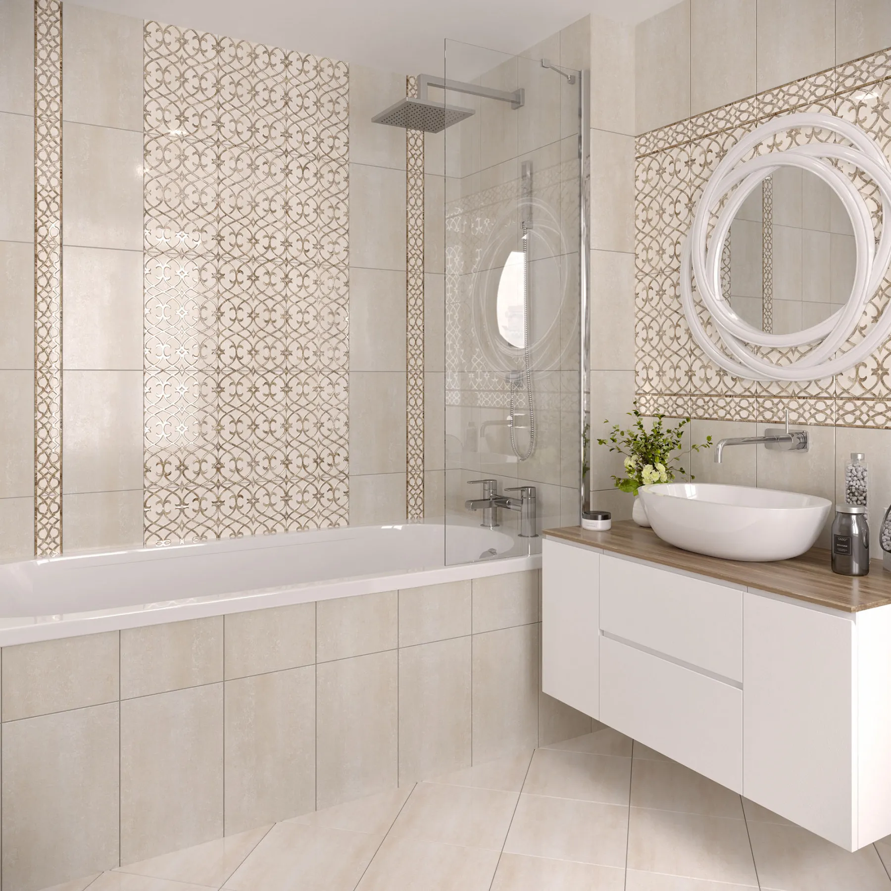 Коллекция плитки и керамогранита Глория 25х40, Gracia Ceramica (Грация Керамика)