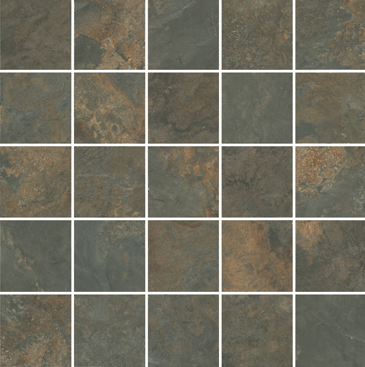 Декор MM12132 Рамбла коричневый мозаичный матовый 25x25x0,9, Kerama Marazzi (Керама Марацци)