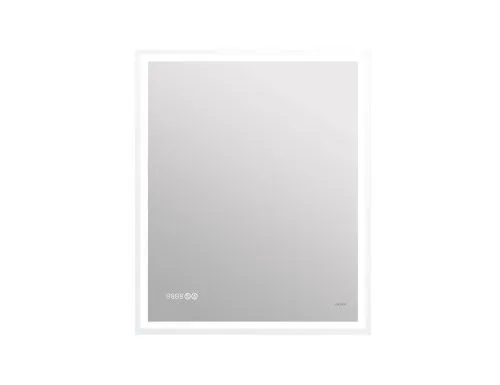 Зеркало LED 080 design pro 70x85 с подсветкой часы с антизапотеванием прямоугольное LU-LED080*70-p-Os, Cersanit