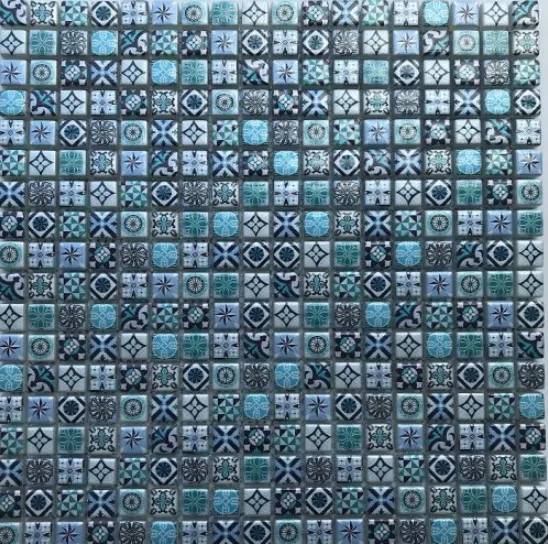  Xindi Blue мозаика стеклянная 30х30, Bonaparte (Бонапарт)