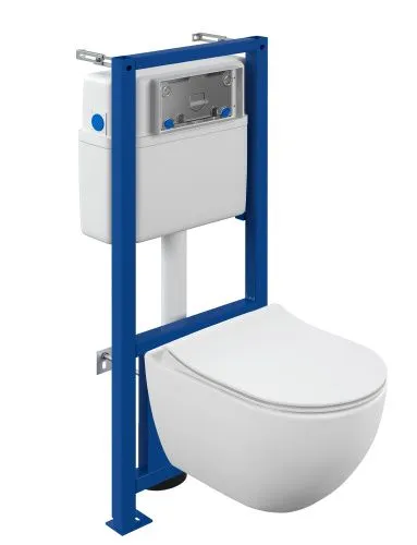 Комплект BRASKO SMART CO DPL EO slim инсталляция LINK PRO LP, белый A64916, Cersanit