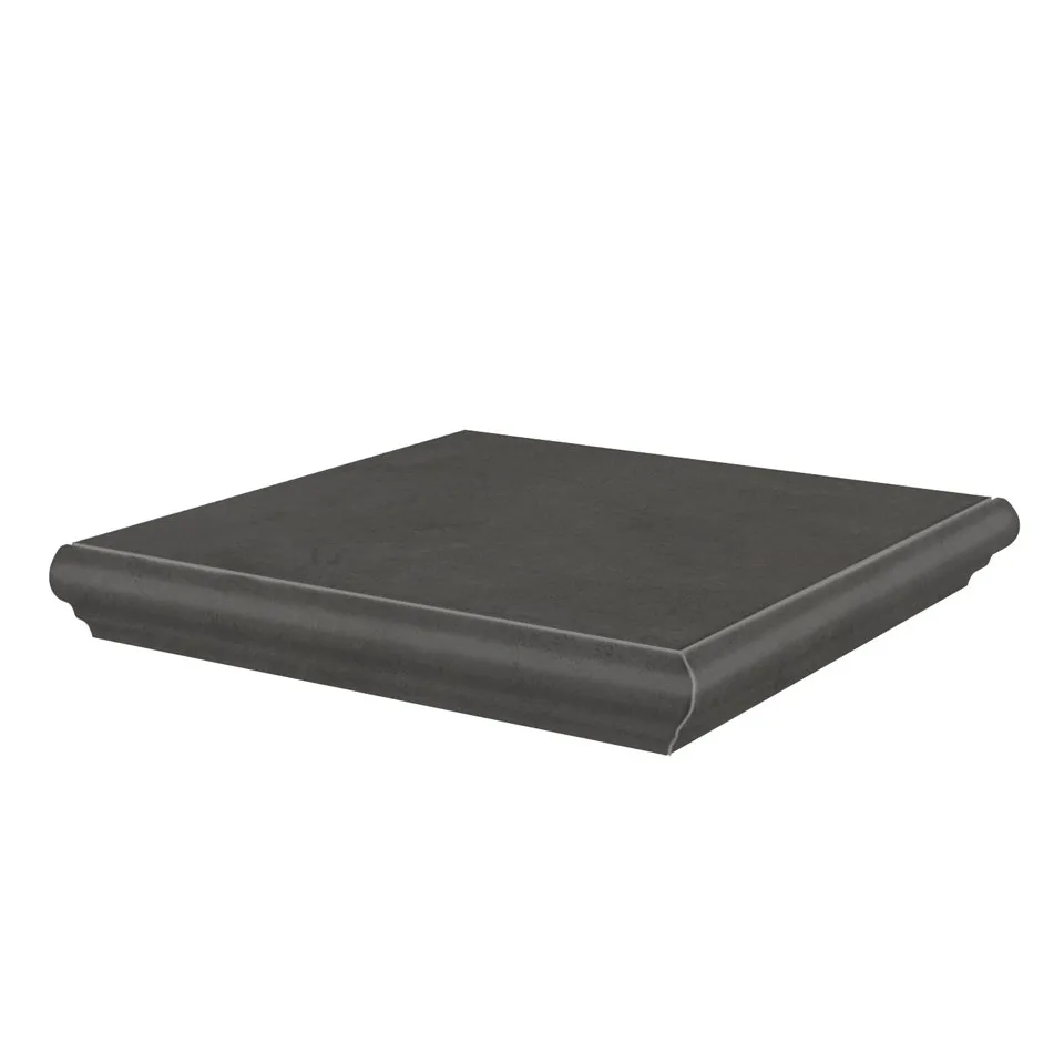 Ступень KM4040G0041NGTA угловая Хадду серый тёмный матовый 34x34x0,8, Kerama Marazzi (Керама Марацци)