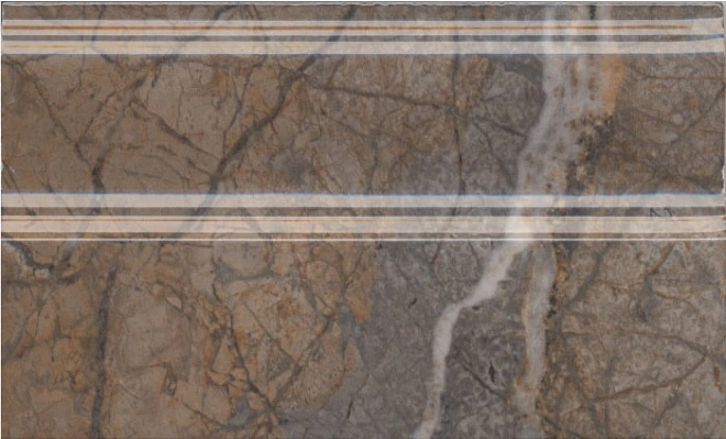 Плинтус FMB023R Театро коричневый глянцевый обрезной 25x15x1,5, Kerama Marazzi (Керама Марацци)