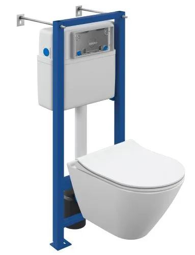 Комплект CITY SMART CO DPL EO slim инсталляция VECTOR LP, белый A64917, Cersanit