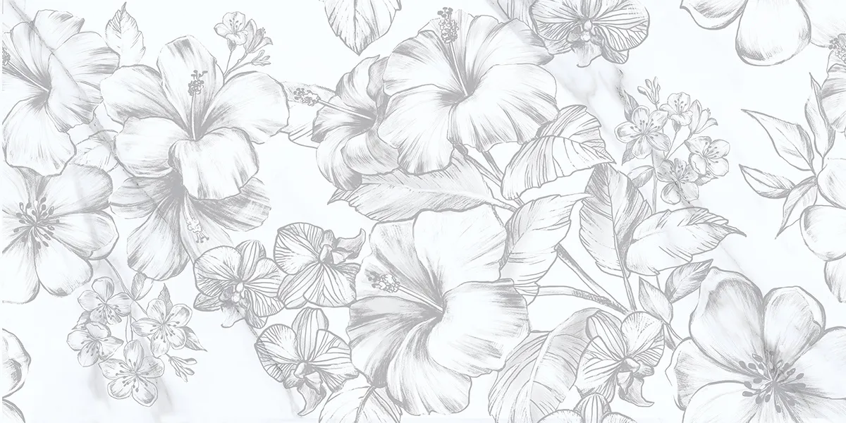 Плитка 00-00108694 Carrara (Каррара) Flowers 31,5х63, Azori (Азори)