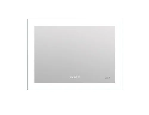 Зеркало LED 060 design pro 80x60 с подсветкой часы с антизапотеванием прямоугольное LU-LED060*80-p-Os, Cersanit