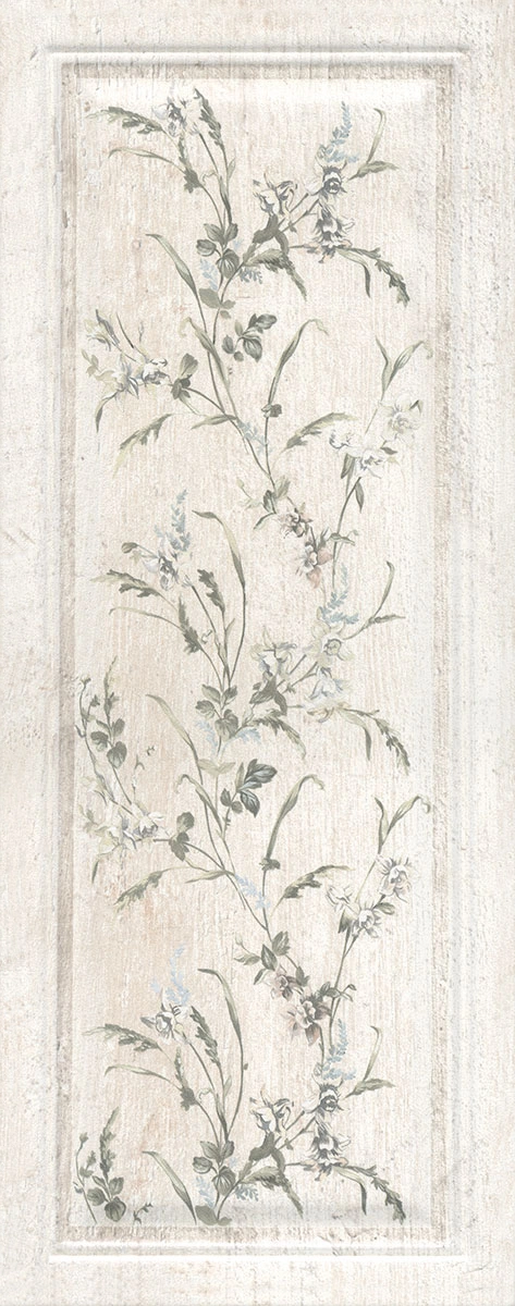 Плитка 7188 Кантри Шик белый панель матовый декорированный 20x50x0,8, Kerama Marazzi (Керама Марацци)