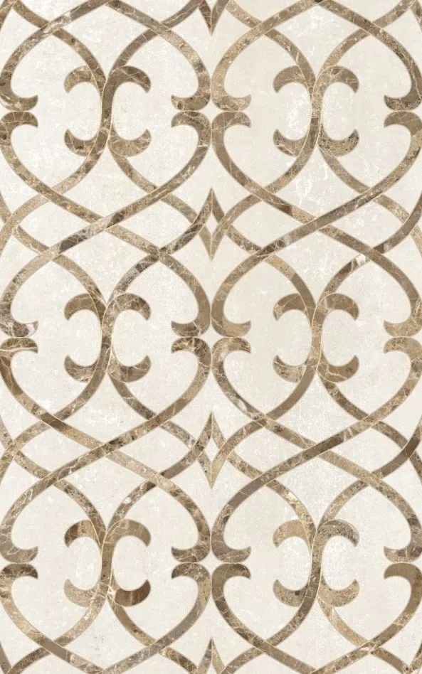 Декор 010301002102 Глория беж 01 матовая 25х40, Gracia Ceramica