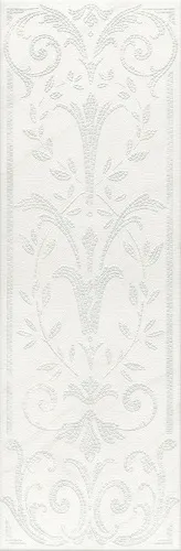 Плитка 12102R Борсари белый структура матовый обрезной 25x75x0,9, Kerama Marazzi (Керама Марацци)