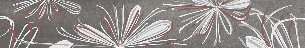 Бордюр 587901001 Sonnet (Соннет) Grey Flower серый 50,5х6,2, Azori (Азори)
