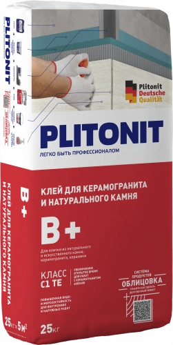 Купить Клей В+ 25 кг, Plitonit (Плитонит) в Санкт-Петербурге | Плитбург