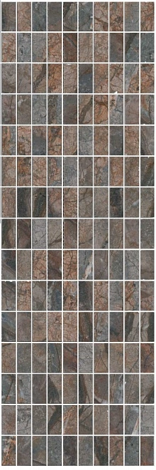 Декор MM12143 Театро коричневый мозаичный глянцевый 25x75x0,9, Kerama Marazzi (Керама Марацци)