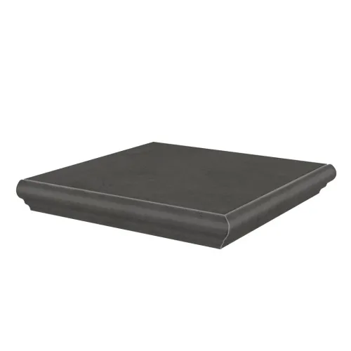 Ступень KM4040G0041NGTA угловая Хадду серый тёмный матовый 34x34x0,8, Kerama Marazzi (Керама Марацци)