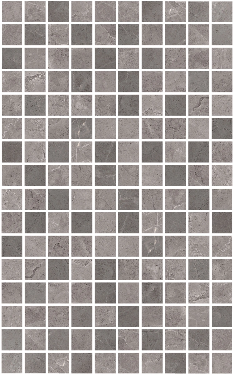 Декор MM6361 Гран Пале серый мозаичный глянцевый 25x40x0,8, Kerama Marazzi (Керама Марацци)