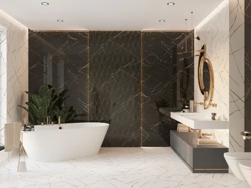 Купить Коллекция плитки Black &amp; Gold (Блэ́к Энд Го́лд) 24,2х70, Eletto Ceramica (Элетто Керамика) в Санкт-Петербурге | Плитбург