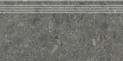 Ступень DD606220R\GR Чеппо ди Гре антрацит матовый обрезной 30x60x0,9, Kerama Marazzi (Керама Марацци)