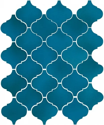 Плитка 65007 Арабески Майолика синий глянцевый 26x30x0,7, Kerama Marazzi (Керама Марацци)