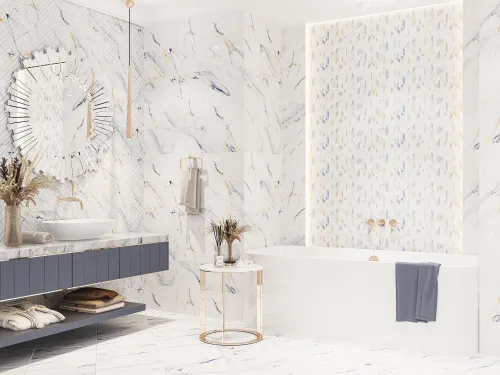 Купить Коллекция плитки Calacatta Fantasy (Калакáтта Фэ́нтэзи) 24,2х70, Eletto Ceramica (Элетто Керамика) в Санкт-Петербурге | Плитбург