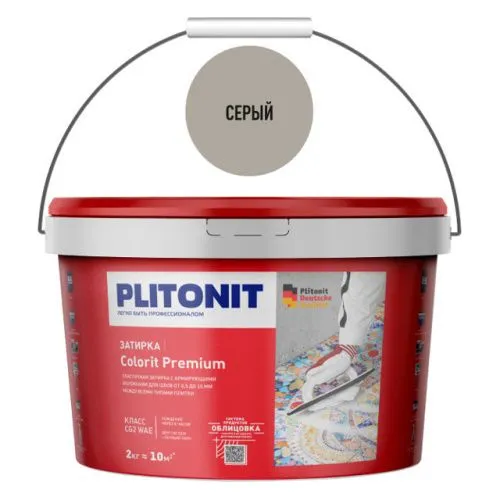 Затирка Colorit Premium серый 2 кг (пакет), Plitonit (Плитонит)