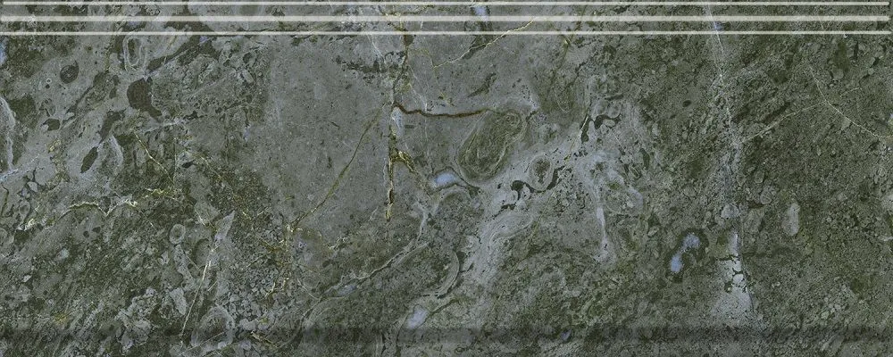 Бордюр BDA026R Серенада зелёный глянцевый обрезной 30x12x1,3, Kerama Marazzi (Керама Марацци)