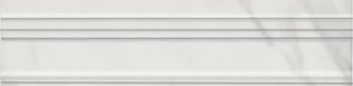 Бордюр BLB038 Багет Алькала белый глянцевый 20x5x1,9, Kerama Marazzi (Керама Марацци)
