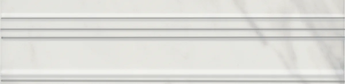 Бордюр BLB038 Багет Алькала белый глянцевый 20x5x1,9, Kerama Marazzi (Керама Марацци)