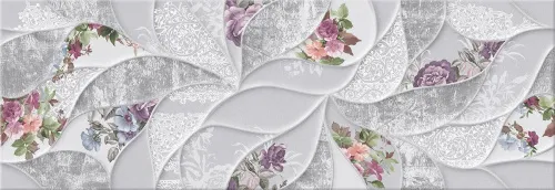 Плитка 506961101 Malwiya (Мáльвия) Grey Floris 24,2х70, Eletto Ceramica (Элетто Керамика)