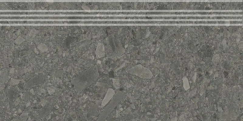 Ступень DD606220R\GR Чеппо ди Гре антрацит матовый обрезной 30x60x0,9, Kerama Marazzi (Керама Марацци)