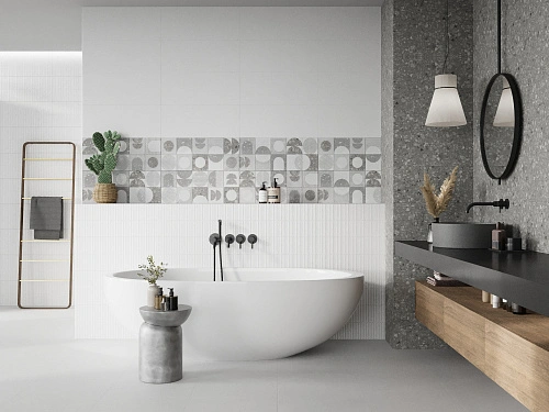 Купить Плитка 010100001541 Lane (Лейн) grey wall 03 25х60, Gracia Ceramica в Санкт-Петербурге | Плитбург