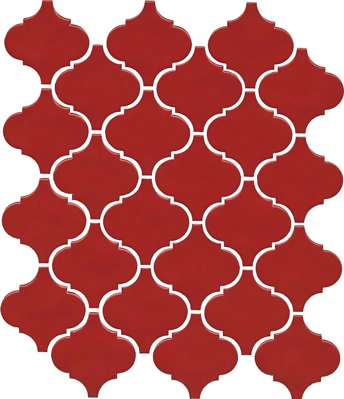 Плитка 65013 Арабески Авейру мозаичный красный глянцевый 26x30x0,7, Kerama Marazzi (Керама Марацци)