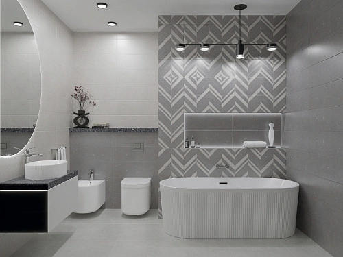 Плитка 00-00108455 Limestone (Лаймстоун) Grey Struttura 24,2х70, Eletto Ceramica (Элетто Керамика)