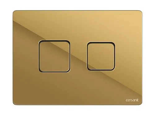 Кнопка ACCENTO SQUARE для AQUA пневматическая пластик золотой глянцевый A69085, Cersanit