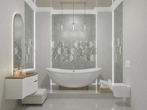 Плитка 00-00108499 Lunario (Лунарио) Silver 24,2х70, Eletto Ceramica (Элетто Керамика)