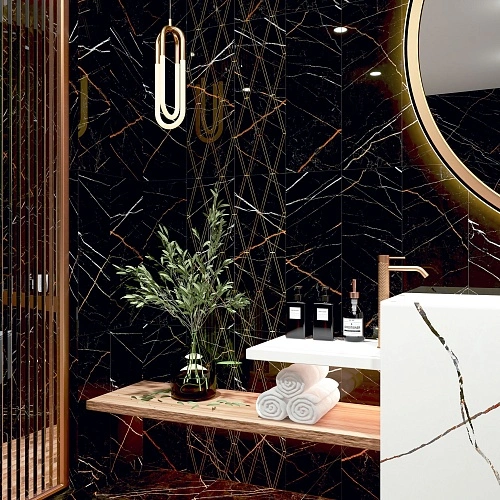 Купить Коллекция плитки Black &amp; Gold (Блэ́к Энд Го́лд) 24,2х70, Eletto Ceramica (Элетто Керамика) в Санкт-Петербурге | Плитбург