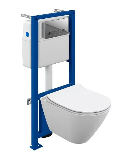 Купить Комплект CITY SMART CO DPL EO slim инсталляция LINK PRO кнопка ESTETICA пластик хром глянцевый LP A68269, Cersanit в Санкт-Петербурге | Плитбург