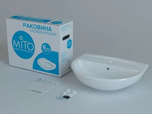 Купить Раковина подвесная MITO RED 55 1 отв. UM-MIR55/1, Cersanit в Санкт-Петербурге | Плитбург